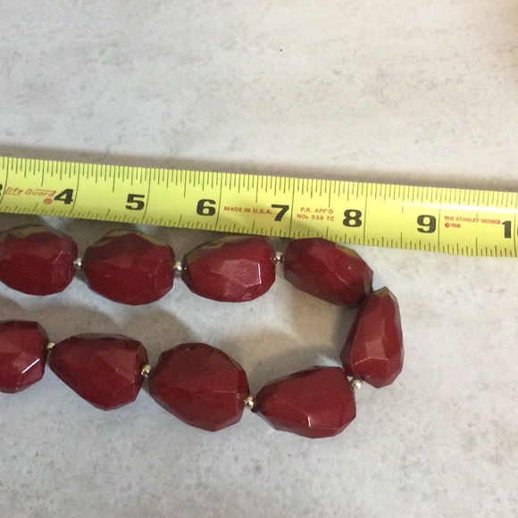 NWT Sophia & Kate chunky red necklace and matching drop earrings - Picture 5 of 6